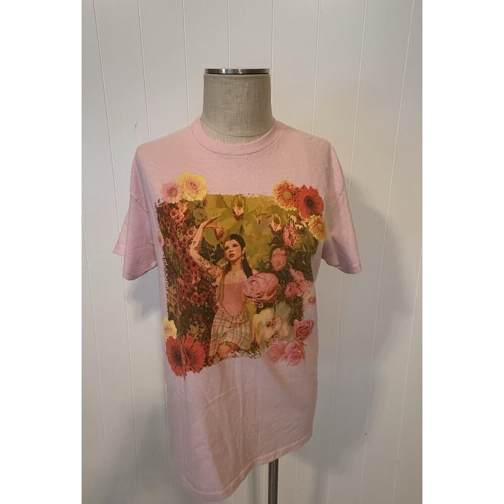 Melanie Martinez Pink Floral Graphic T-Shirt Size L Large Tour Merch Tee